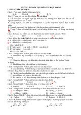 Đề cương ôn tập Giữa kì 2 Tin học 10 năm 2024–2025 trường THPT Hàn Thuyên (Bắc Ninh)
